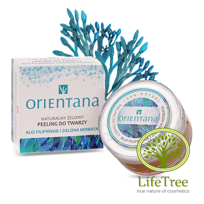 Naturalny zelowy peeling do twarzy algi filipinskie i zielona herbata naturalny żelowy peeling do twarzy