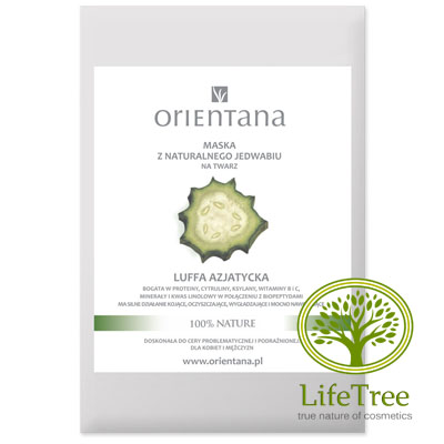 Maska z naturalnego jedwabiu na twarz Luffa Azjatycka Orientana maska z naturalnego jedwabiu na twarz Luffa Azjatycka