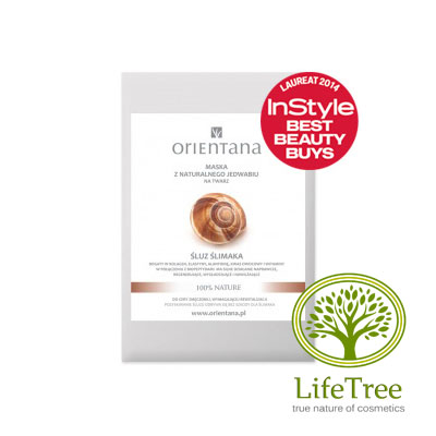 maska z naturalnego jedwabiu na twarz Śluz Ślimaka