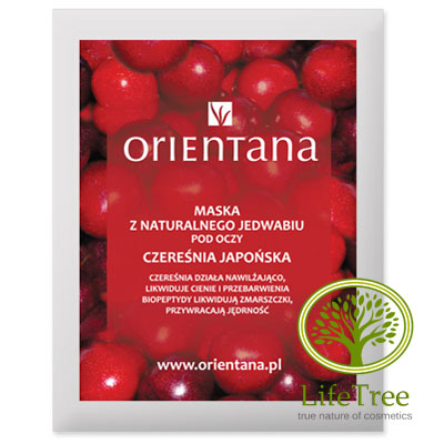 Maska z naturalnego jedwabiu pod oczy Czereśnia Japońska Orientana maska z naturalnego jedwabiu pod oczy Czereśnia Japońska